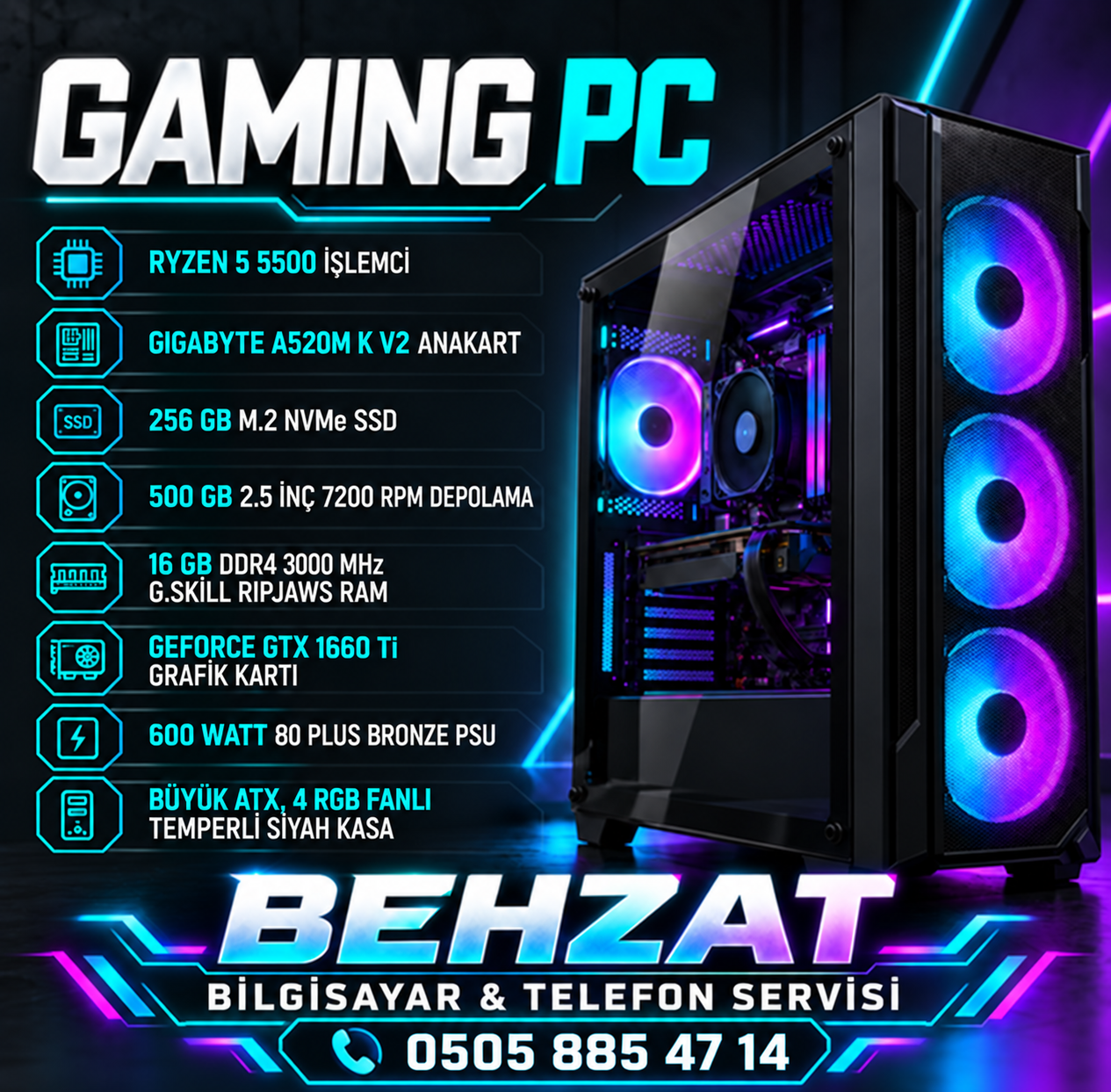 UYGUN FİYATA GAMİNG PC